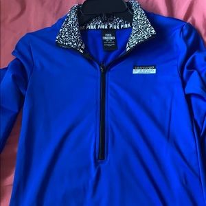 Pink athletic quarter zip